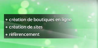 Cr�ation de boutiques, sites et r�f�rencement